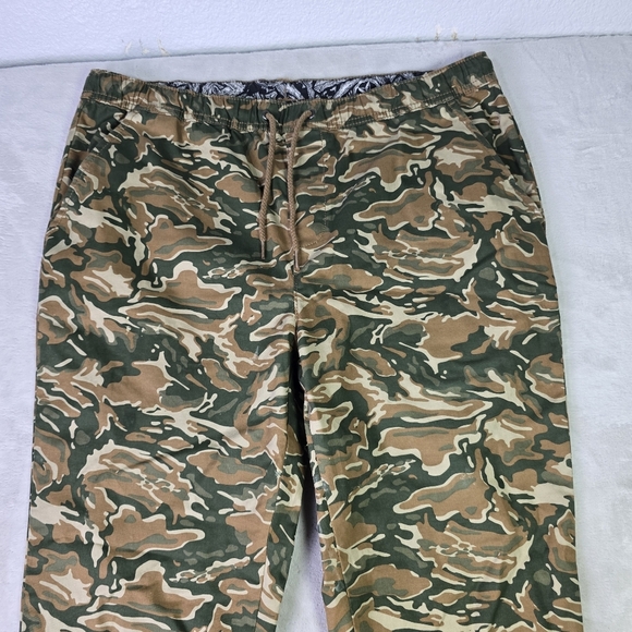 Sears Roebuck & Co Vintage Men’s Camo Jogger Pants Elastic Waist Band Sz Lg - Picture 3 of 9